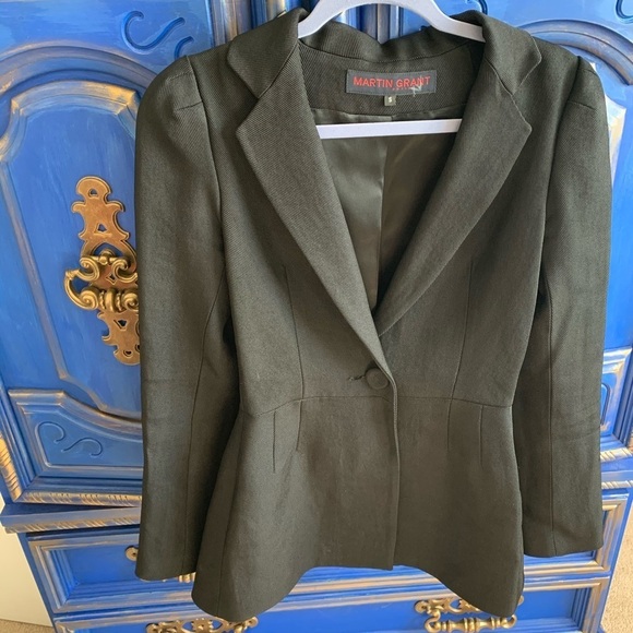 MARTIN GRANT Paris Black Blazer Lined Sz Small - Picture 1 of 3